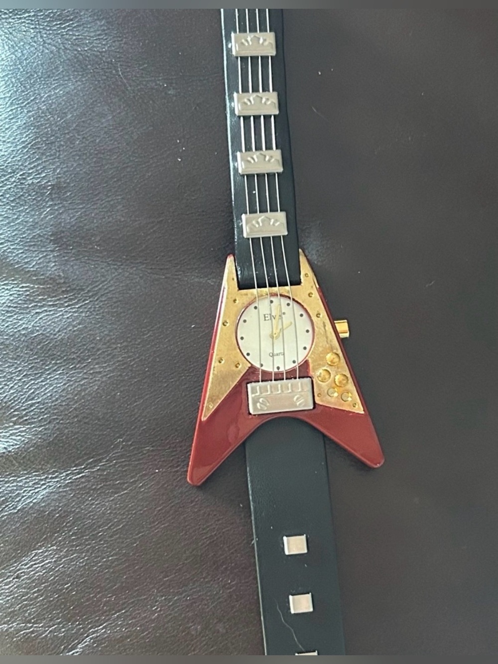 Rare Vintage 2002 Limited Edition 50th Anniversary Elvis Presley Guitar Watch